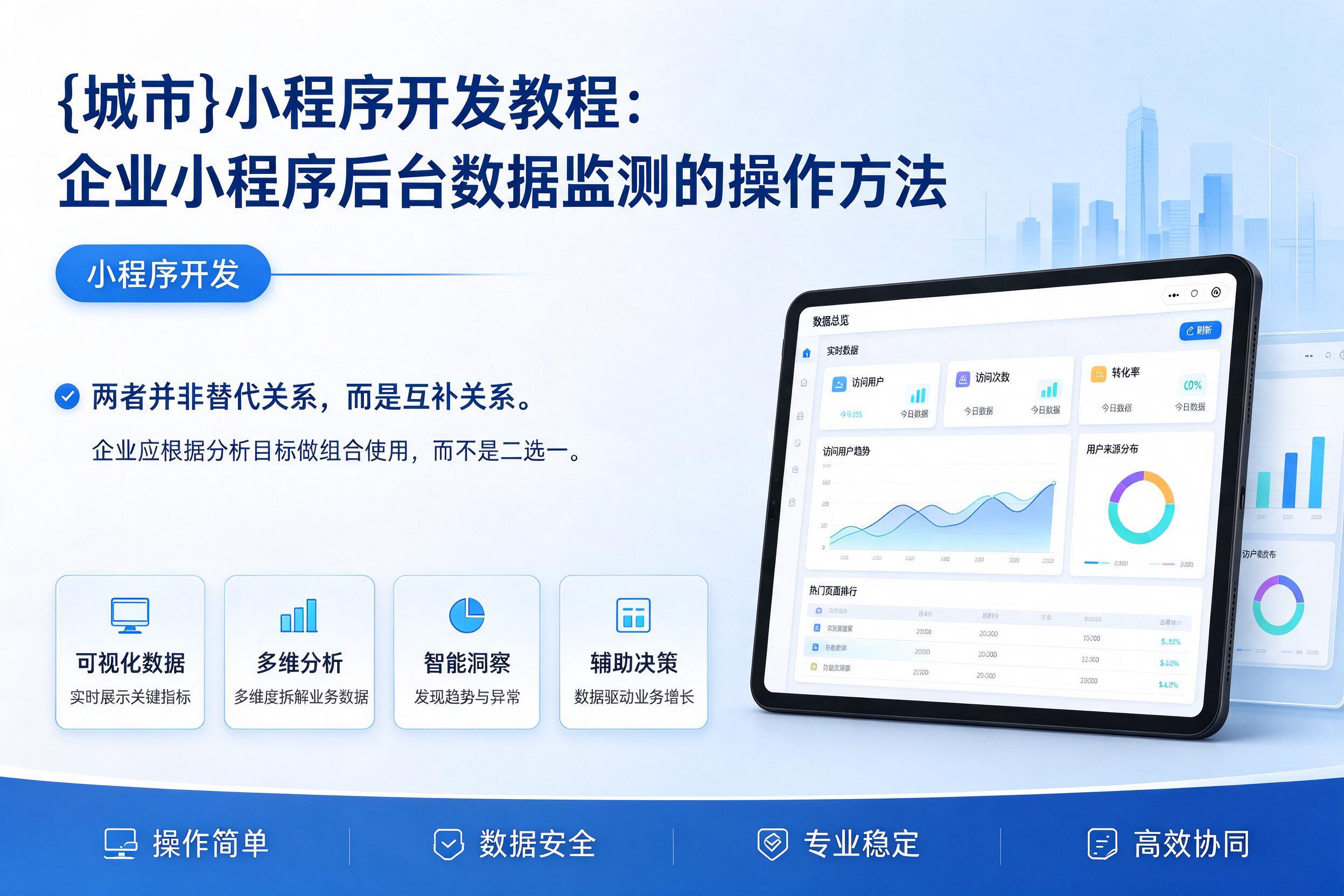 岑巩小程序开发教程：企业小程序后台数据监测的操作方法